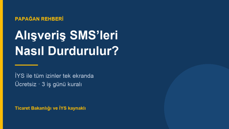 Alışveriş SMS izinlerini İYS ile yönetme rehberi kapak görseli