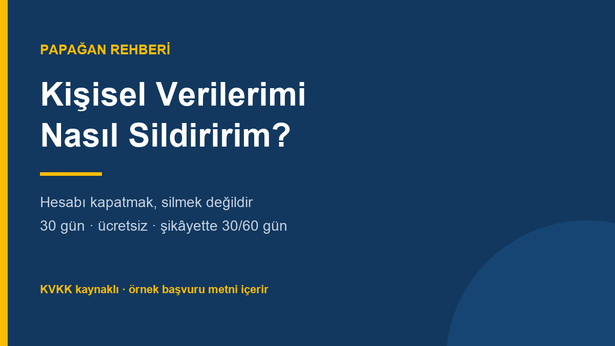 Alışveriş sitesinden kişisel veri silme KVKK başvurusu rehberi kapak görseli